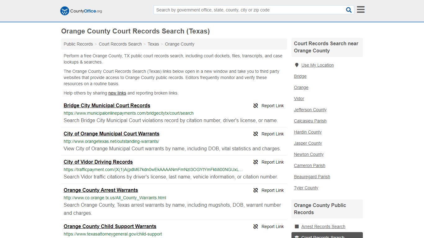 Court Records Search - Orange County, TX (Adoptions ...